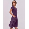 image:imageANRABESS Women Summer Casual Short Sleeve A Line Midi Dresses with PocketPurple
