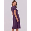 image:imageANRABESS Women Summer Casual Short Sleeve A Line Midi Dresses with PocketPurple