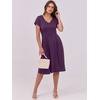 image:imageANRABESS Women Summer Casual Short Sleeve A Line Midi Dresses with PocketPurple