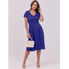 image:imageANRABESS Women Summer Casual Short Sleeve A Line Midi Dresses with PocketRoyal Blue