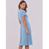 image:imageANRABESS Women Summer Casual Short Sleeve A Line Midi Dresses with PocketSky Blue