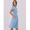 image:imageANRABESS Women Summer Casual Short Sleeve A Line Midi Dresses with PocketSky Blue