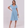 image:imageANRABESS Women Summer Casual Short Sleeve A Line Midi Dresses with PocketSky Blue