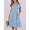 image:imageANRABESS Women Summer Casual Short Sleeve A Line Midi Dresses with PocketSky Blue