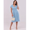 image:imageANRABESS Women Summer Casual Short Sleeve A Line Midi Dresses with PocketSky Blue