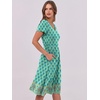 image:imageANRABESS Women Summer Casual Short Sleeve A Line Midi Dresses with PocketTeal Spades Floral