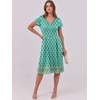 image:imageANRABESS Women Summer Casual Short Sleeve A Line Midi Dresses with PocketTeal Spades Floral
