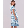 image:imageANRABESS Women Summer Casual Short Sleeve A Line Midi Dresses with PocketWhite Floral