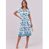 image:imageANRABESS Women Summer Casual Short Sleeve A Line Midi Dresses with PocketWhite Floral