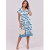 image:imageANRABESS Women Summer Casual Short Sleeve A Line Midi Dresses with PocketWhite Floral