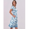 image:imageANRABESS Women Summer Casual Short Sleeve A Line Midi Dresses with PocketWhite Floral