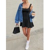 image:imageANRABESS Women Summer Sleeveless Square Neck Cocktail Dress 2026 ALine Casual Formal Beach Vacation Party Mini Dress Black Medium