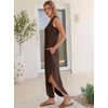 image:imageANRABESS Women Summer Sundress Wrinkle Free Sleeveless Maxi Dress ampPocketsBrown