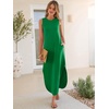 image:imageANRABESS Women Summer Sundress Wrinkle Free Sleeveless Maxi Dress ampPocketsGreen
