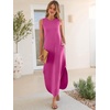 image:imageANRABESS Women Summer Sundress Wrinkle Free Sleeveless Maxi Dress ampPocketsHot Pink