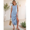 image:imageANRABESS Women Summer Sundress Wrinkle Free Sleeveless Maxi Dress ampPocketsLight Blue