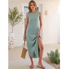 image:imageANRABESS Women Summer Sundress Wrinkle Free Sleeveless Maxi Dress ampPocketsLight Green