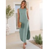 image:imageANRABESS Women Summer Sundress Wrinkle Free Sleeveless Maxi Dress ampPocketsLight Green