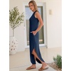 image:imageANRABESS Women Summer Sundress Wrinkle Free Sleeveless Maxi Dress ampPocketsNavy Blue