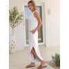image:imageANRABESS Women Summer Sundress Wrinkle Free Sleeveless Maxi Dress ampPocketsWhite