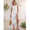 image:imageANRABESS Women Summer Sundress Wrinkle Free Sleeveless Maxi Dress ampPocketsWhite