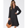 image:imageANRABESS Womens Long Sleeve Midi DressesBlack