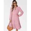 image:imageANRABESS Womens Long Sleeve Midi DressesBright Pink