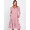 image:imageANRABESS Womens Long Sleeve Midi DressesBright Pink
