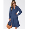image:imageANRABESS Womens Long Sleeve Midi DressesDeep Blue