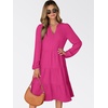 image:imageANRABESS Womens Long Sleeve Midi DressesHot Pink