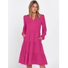 image:imageANRABESS Womens Long Sleeve Midi DressesHot Pink