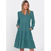 image:imageANRABESS Womens Long Sleeve Midi DressesLake