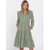 image:imageANRABESS Womens Long Sleeve Midi DressesLight Green