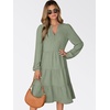 image:imageANRABESS Womens Long Sleeve Midi DressesLight Green
