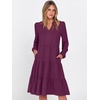 image:imageANRABESS Womens Long Sleeve Midi DressesPurple Red