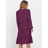 image:imageANRABESS Womens Long Sleeve Midi DressesPurple Red