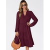 image:imageANRABESS Womens Long Sleeve Midi DressesWine Red