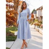 image:imageANRABESS Womens Long Sleeve Striped Fall Midi Dress with PocketsBlue White Stripe