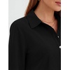 image:imageANRABESS Womens Long Sleeve Striped Fall Shift Shirt DressBlack