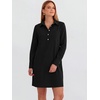 image:imageANRABESS Womens Long Sleeve Striped Fall Shift Shirt DressBlack