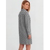 image:imageANRABESS Womens Long Sleeve Striped Fall Shift Shirt DressBlack White Plaid