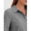 image:imageANRABESS Womens Long Sleeve Striped Fall Shift Shirt DressBlack White Plaid