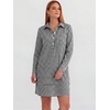 image:imageANRABESS Womens Long Sleeve Striped Fall Shift Shirt DressBlack White Plaid