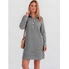 image:imageANRABESS Womens Long Sleeve Striped Fall Shift Shirt DressBlack White Plaid