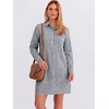 image:imageANRABESS Womens Long Sleeve Striped Fall Shift Shirt DressBlack White Stripe