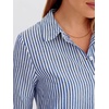 image:imageANRABESS Womens Long Sleeve Striped Fall Shift Shirt DressBlue White Stripe