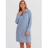 image:imageANRABESS Womens Long Sleeve Striped Fall Shift Shirt DressBlue White Stripe