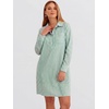 image:imageANRABESS Womens Long Sleeve Striped Fall Shift Shirt DressGreen White Stripe