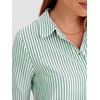 image:imageANRABESS Womens Long Sleeve Striped Fall Shift Shirt DressGreen White Stripe