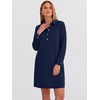 image:imageANRABESS Womens Long Sleeve Striped Fall Shift Shirt DressNavy Blue